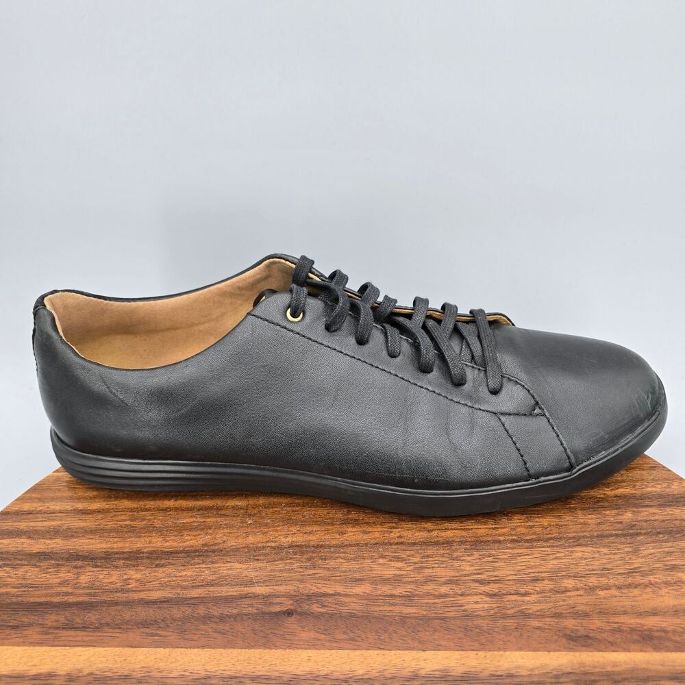 Cole Haan Grand Crosscourt II Shoes Mens 13 M Black Leather Casual Sneakers